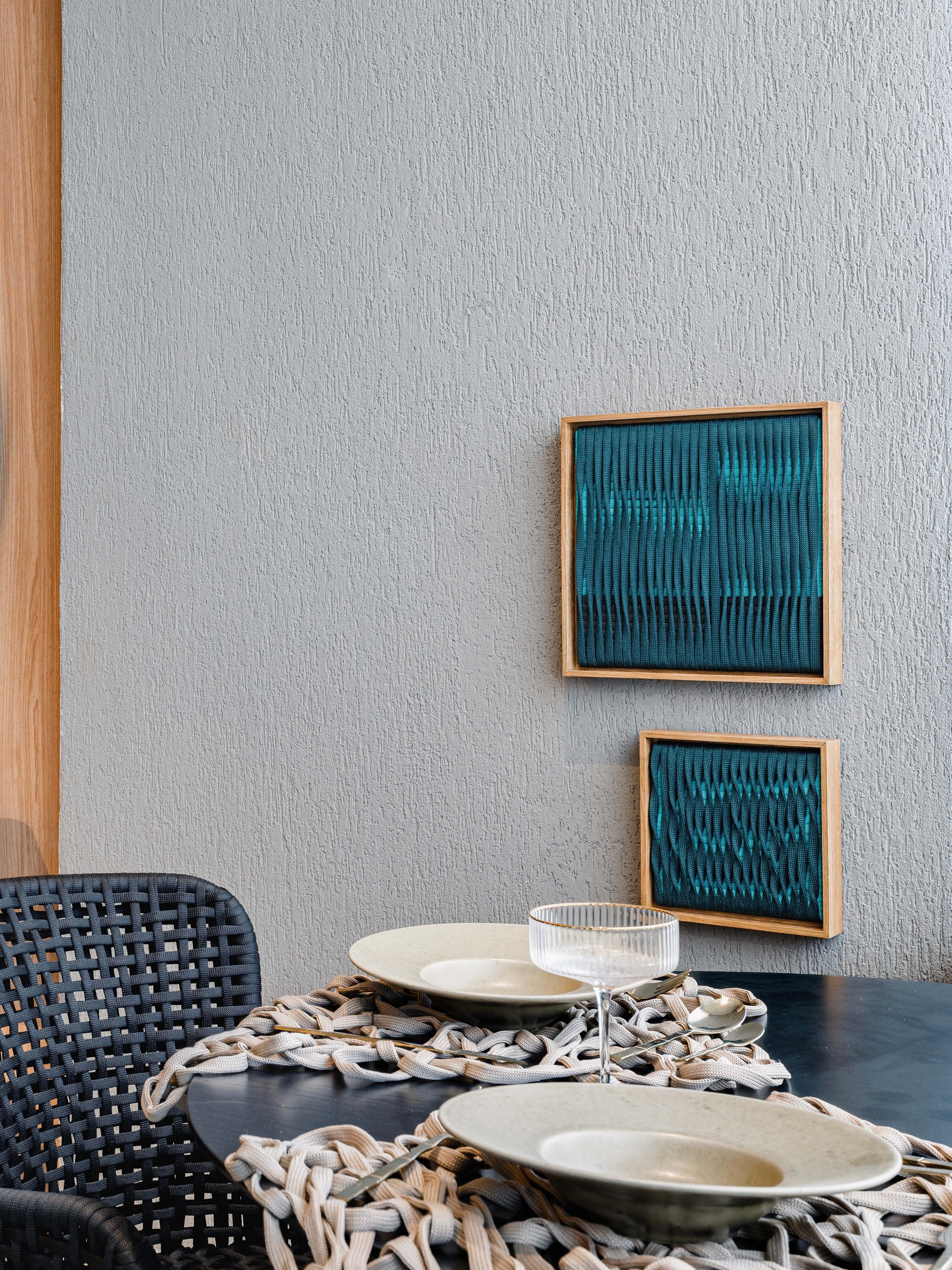 Eletrocardiograma - Díptico em turquesa